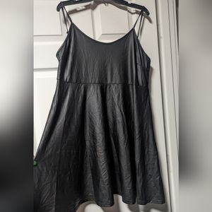 Pleather skater dress